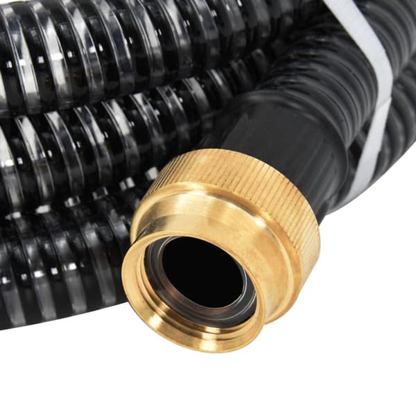 vidaXL sugeslange med messingkoblinger sort 1,1" 4 m PVC