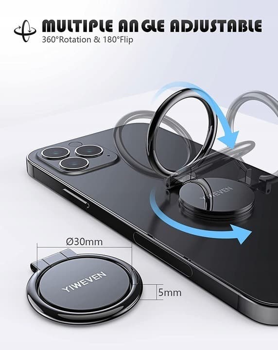 2x TELEFON/TABLET FINGERHOLDERE SORT