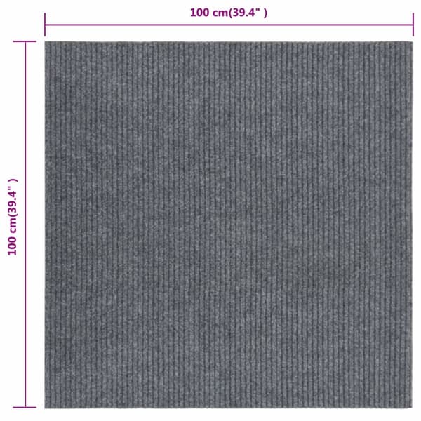 vidaXL Likaa imevä matto 100x100 cm harmaa