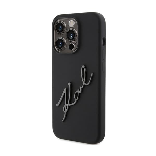 Karl Lagerfeld Silikon Karl Script - iPhone 15 Pro-skal (svart)