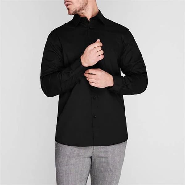 Pierre Cardin herreskjorte i sort, størrelse L