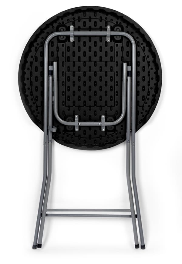 Hopfällbart cateringbord GALA 80 cm svart