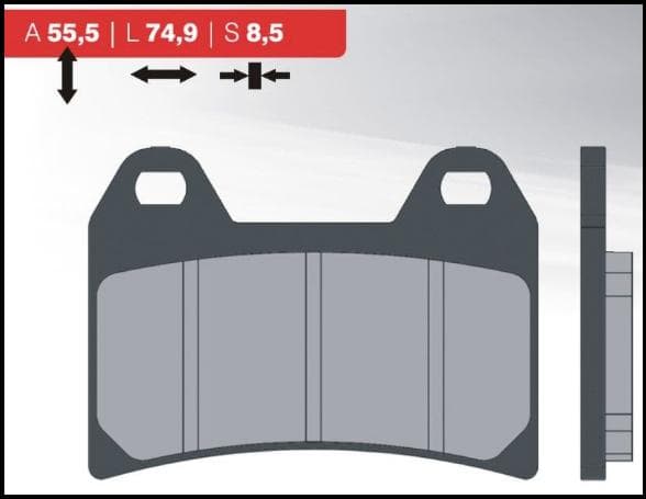 Brenta KH244 (orgaaninen) Brembo-jarrupalat eteen