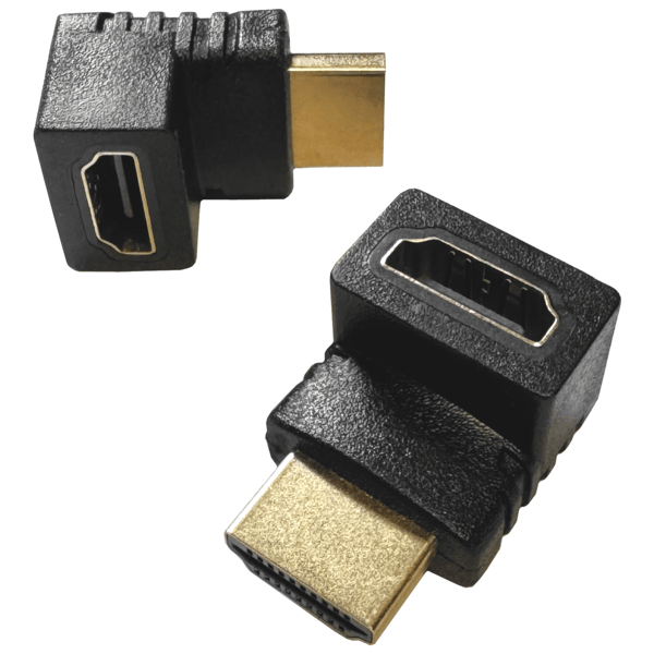 Vinklet HDMI-adapter 90° hun - HDMI han adapter spids 270°
