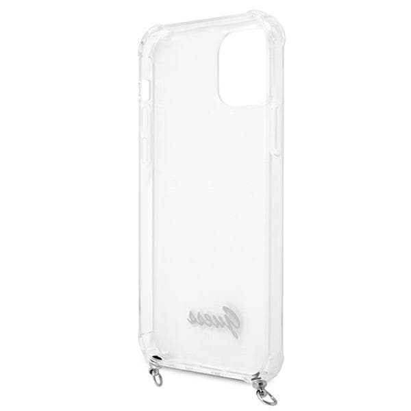 Guess GUHCP12LKC4GSSI iPhone 12 Pro Max 6.7 Transparent hårt skal 4G Silverkedja