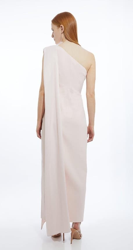 KAREN MILLEN ONE-SHOULDER MIDIKLÄNNING MED SPLIT PETITE 38 B1C