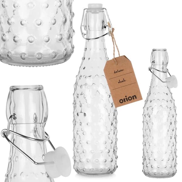 Lasinen pullo klipsillä 500 ml