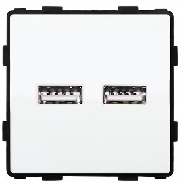 Seinäpistorasia USB-moduuli 2x 3A RTX SH -järjestelmä