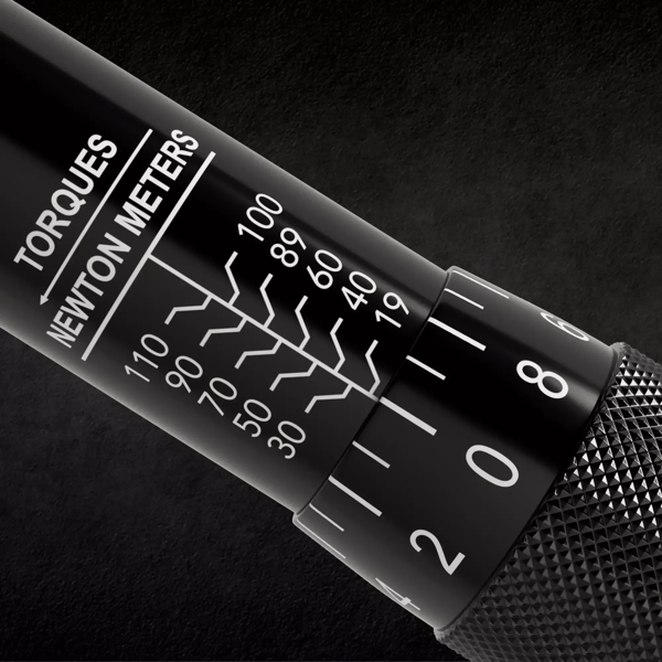 MJW Momentnøgle 3/8" 19-110 Nm Sort