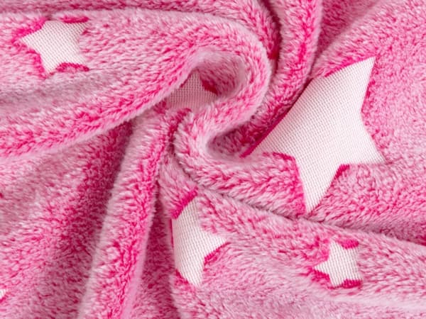 Hættetæppe med pink stjerner (50) GAB_B