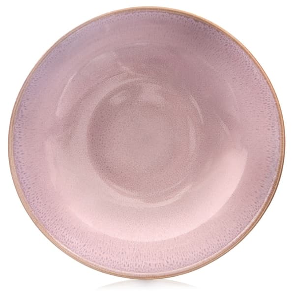 Glaze dyb keramisk tallerken rosa 21 cm
