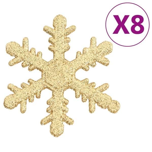 vidaXL 111-osainen joulukoristeiden setti, kulta, polystyreeni