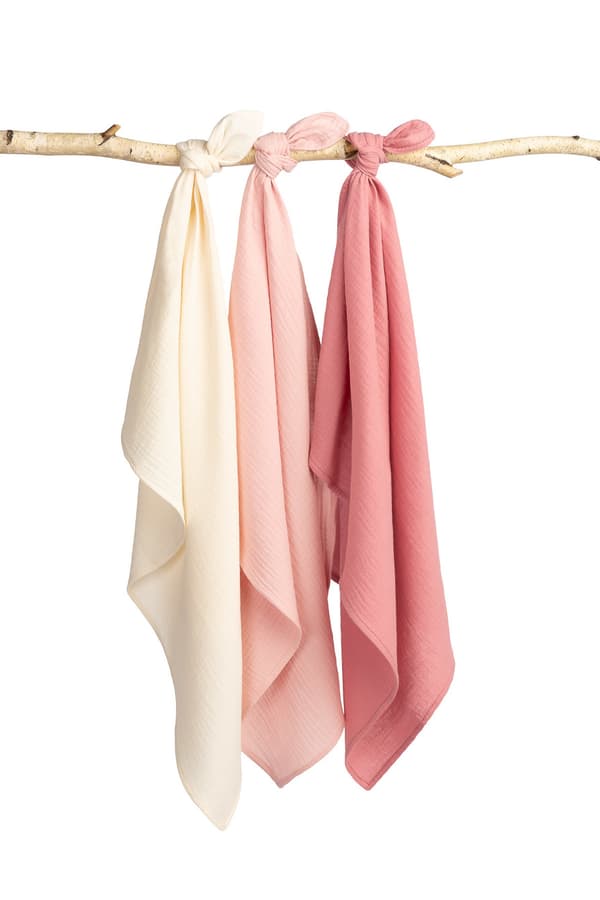 MUSLINBLÖJA, ENFÄRGAD, ROSA (Förpackning - 3 st)