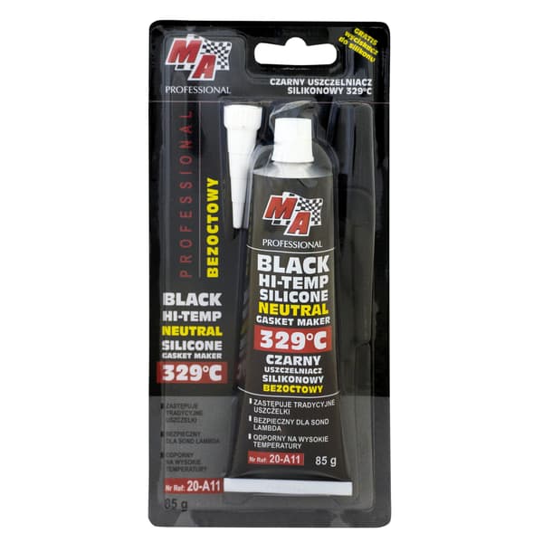 MA PROFESSIONAL - Silikoneforsegler sort 329°C-85g "alkoholfri"