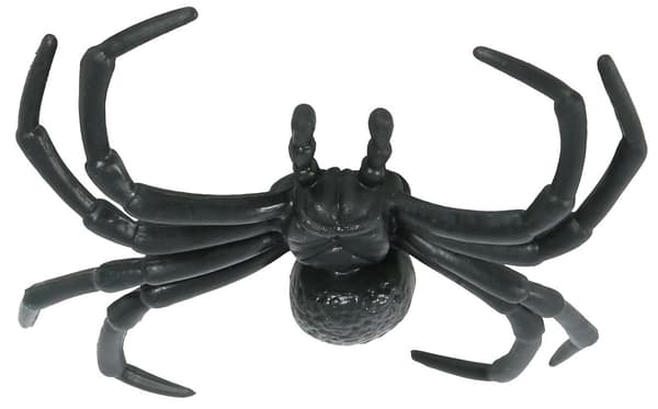 Dekorationsset Spindlar Svart Halloween 4 st 8 cm