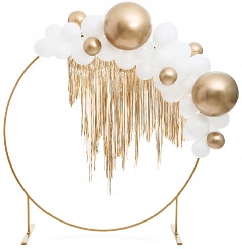 Blank rund ballon 60 cm, guld 1 stk.