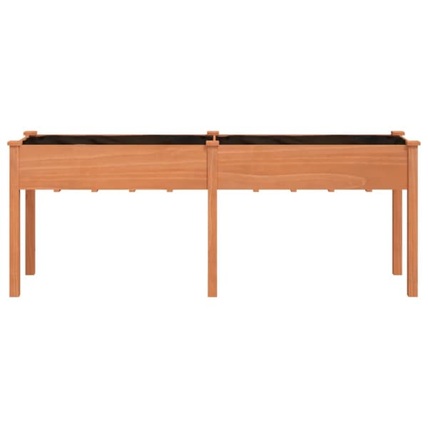 vidaXL Brunt växtställ med foder 203x53x76 cm granträ