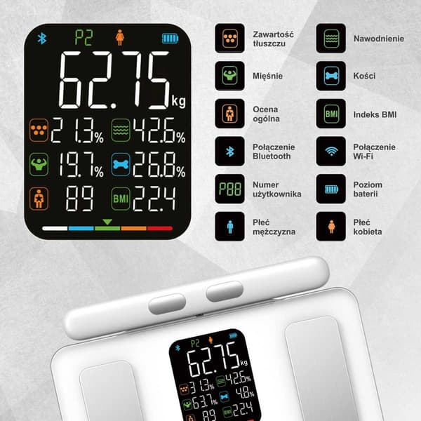 SMART IOS ANDROID ANALYTISK BADRUMSVÅG KLAUSBERG KB-7857