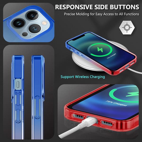 SKAL + HÄRDAT GLAS FÖR APPLE IPHONE 13 PRO BLÅTT SOLID SET