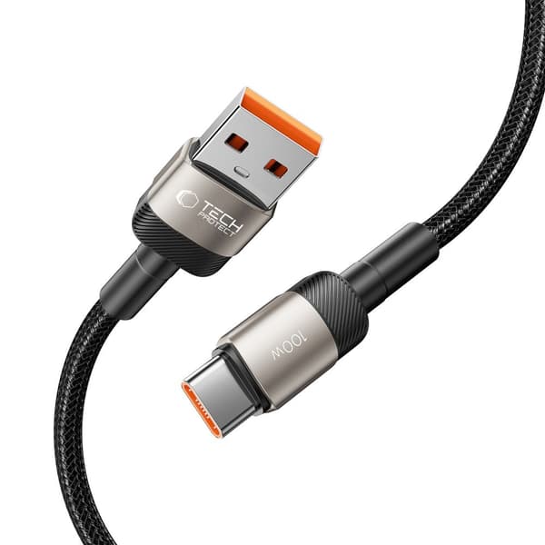 TECH-PROTECT ULTRABOOST EVO TYP-C-KABEL 100W/5A 100CM TITAN