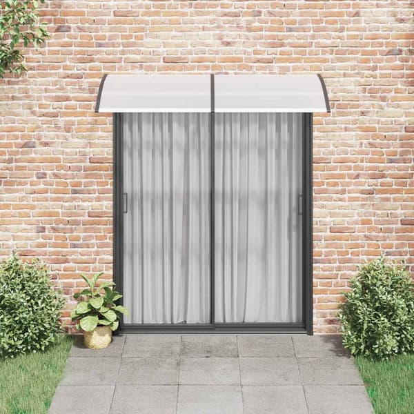 vidaXL dørmarkise sort og transparent 200 x 75 cm PC