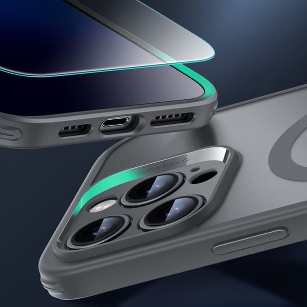 ESR CLASSIC PRO SÆT HALOLOCK MAGSAFE IPHONE 16 PRO MAX FROSTED GRÅ