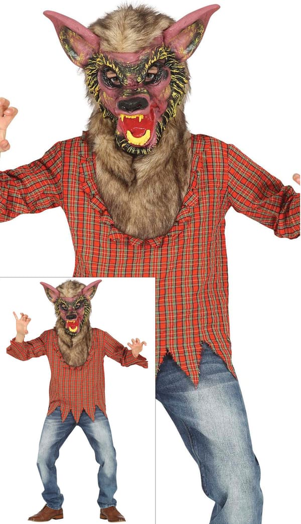 Varulvskostym för Halloween 5-6 år