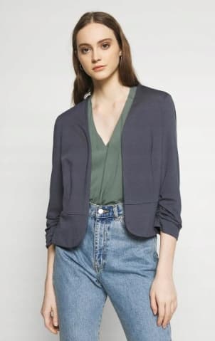 Vero Moda Dam Marinblå Kort Jacka Storlek 34