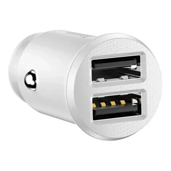 Baseus Grain Billaddare 2x USB 5V 3.1A (Vit)