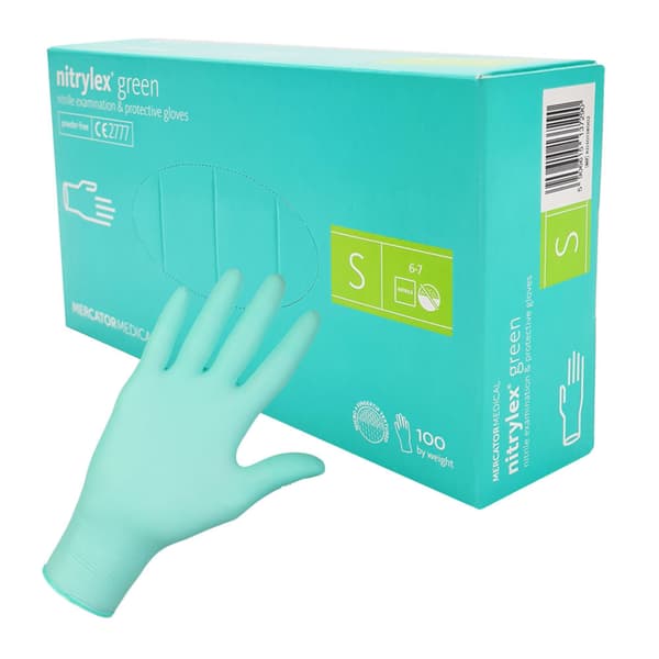 Mercator Nitrylex Green nitrilhandskar S gröna 100 stycken