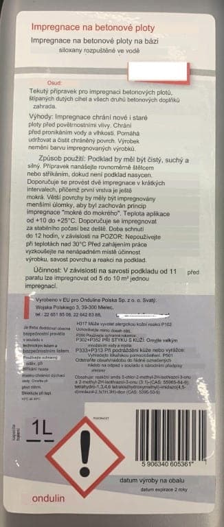 Feda impregnering för betongstängsel 1l