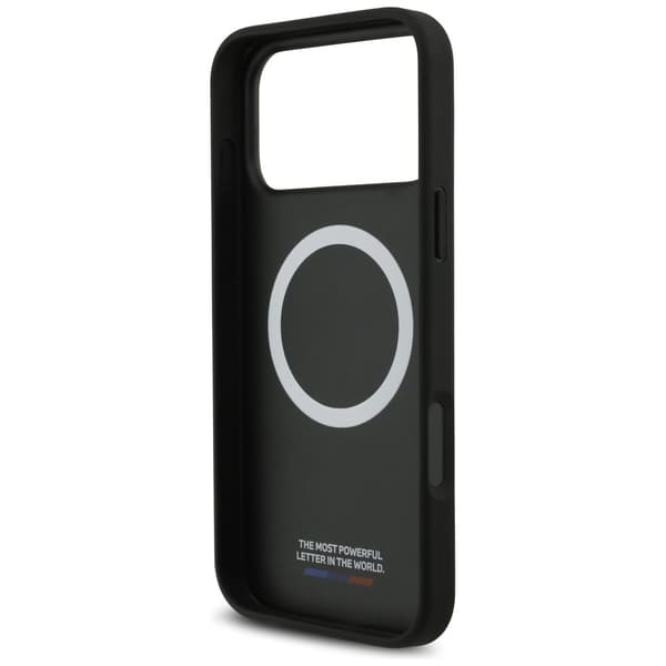 BMW M Carbon Tricolor Line MagSafe -kotelo iPhone 17 Pro Maxille - musta