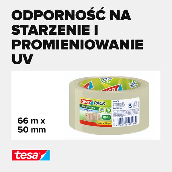 TESA tesapack Eco & Strong 66m:50mm transparent