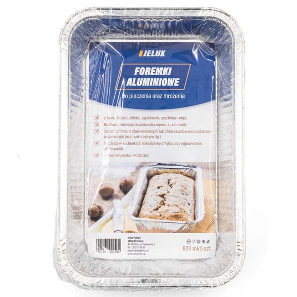 Aluminiumformar 210x140x38 800ml 5-pack