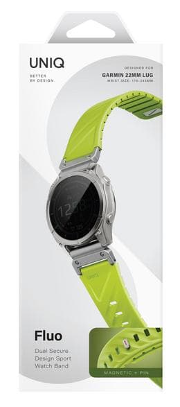 UNIQ Fluo magnetrem för Garmin Quick Release 22mm och QuickFit Lime