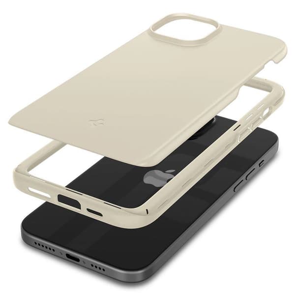 Spigen Tunt Passformsskal till iPhone 15 Plus – Beige