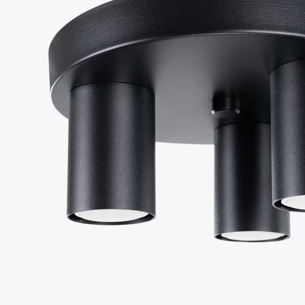 Loftlampe Lagos 3 GU10 sort Sollux SL.1466
