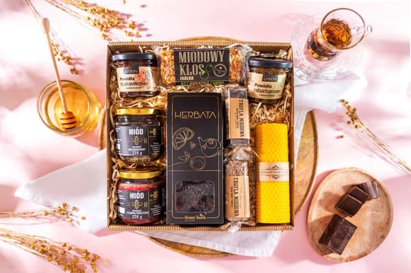 Presentkorg Te Honung Sylt Truffel Ljus Gåva Premium Redo