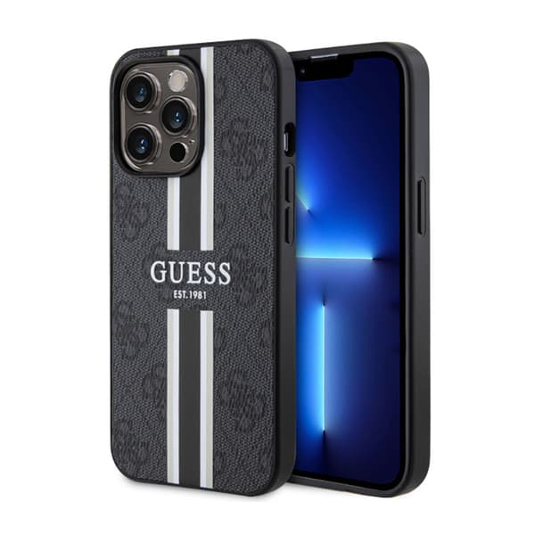 Guess 4G Printed Stripes MagSafe - iPhone 13 Pro cover (sort)