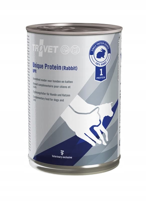 TROVET Unique Protein vådfoder med kanin 6x400 g