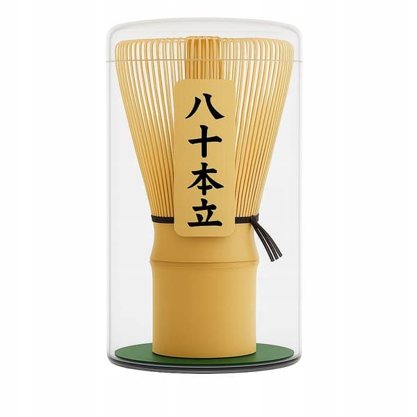 Bambu chasen för matcha te med 80 borst 10 cm i förpackningen
