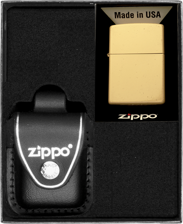 Zippo Lighter Flad Sand Gavesæt nr. 3
