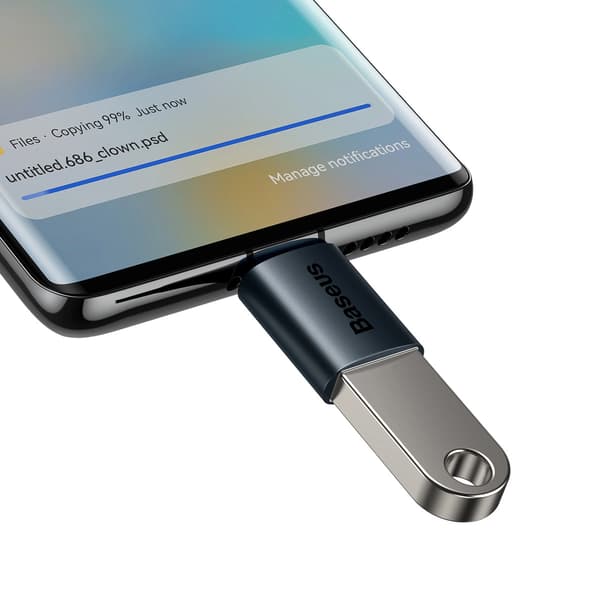 Baseus Ingenuity Series USB-C til USB-A 10Gb/s Adapter - Blå