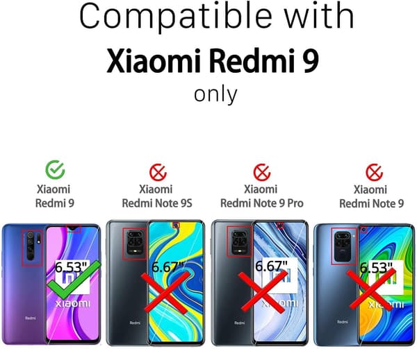 ARMOR ETUI TIL XIAOMI REDMI 9 SORT MED RING + 2x HÆRDET GLAS