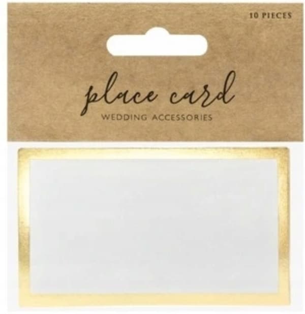 Placeringskort - Guldram, 9,5x5,5 cm 10 st.