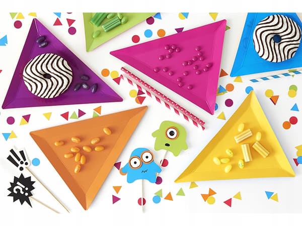 Monstertallrikar, mix, 19,5x23,5x23,5cm, 1-pack.