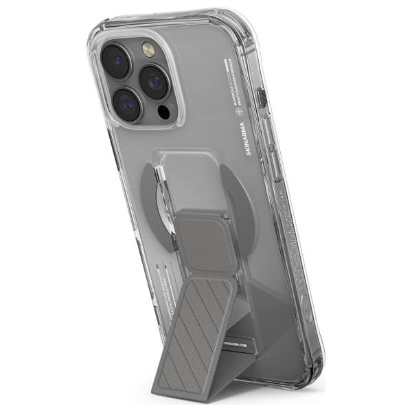 Skinarma-etui Axon iPhone 16 Pro 6.3 Magnetisk opladning + grebstativ titanium
