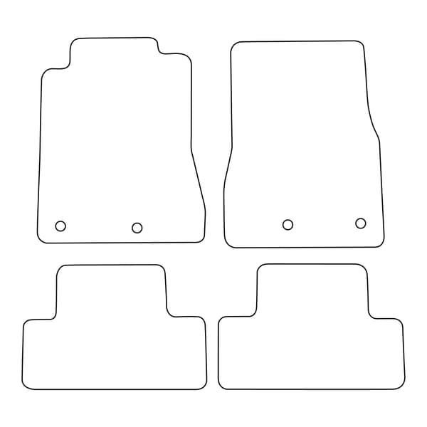 Sæt med velourmåtter til Ford Mustang V Lift 2011-2014 - sorte detaljer