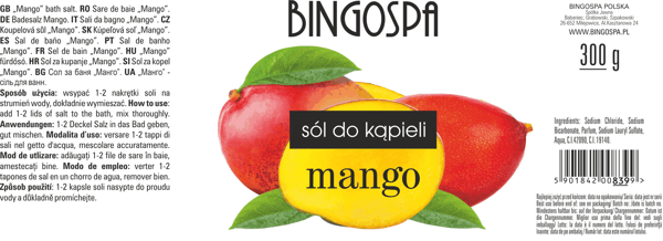 Mango kylpysuola 300 g BINGOSPA