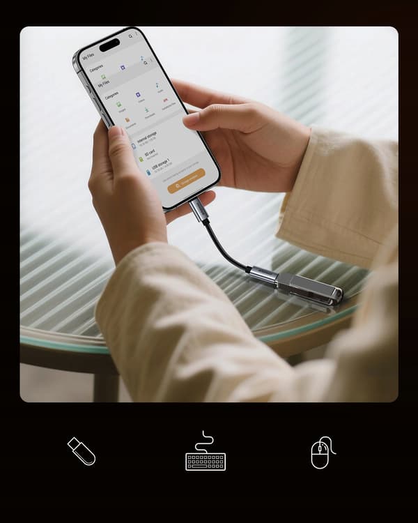 INNOSTYLE LIGHTNING USB-C OTG 3A -SOVITIN IPHONE 11 12 13 14:LLE